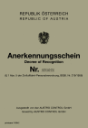 Anerkennungsschein